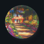 Monet Garden at Giverny Paper Plate<br><div class="desc">Paper Plates featuring Claude Monet’s oil painting Pathway in Monet's Garden at Giverny (1902). A beautiful path of pink,  white,  and red flowers. Peaceful nature impressionism with lovely flowers and scenic landscape. A great Monet gift for fans of impressionism and French art.</div>