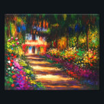 Monet Garden at Giverny Photo Print<br><div class="desc">Photo Print featuring Claude Monet’s oil painting Pathway in Monet's Garden at Giverny (1902). A beautiful path of pink,  white,  and red flowers. Peaceful nature impressionism with lovely flowers and scenic landscape. A great Monet gift for fans of impressionism and French art.</div>