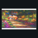 Monet Garden at Giverny Rectangular Sticker<br><div class="desc">Stickers featuring Claude Monet’s oil painting Pathway in Monet's Garden at Giverny (1902). A beautiful path of pink,  white,  and red flowers. Peaceful nature impressionism with lovely flowers and scenic landscape. A great Monet gift for fans of impressionism and French art.</div>