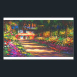 Monet Garden at Giverny Rectangular Sticker<br><div class="desc">Stickers featuring Claude Monet’s oil painting Pathway in Monet's Garden at Giverny (1902). A beautiful path of pink,  white,  and red flowers. Peaceful nature impressionism with lovely flowers and scenic landscape. A great Monet gift for fans of impressionism and French art.</div>