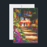 Monet Garden at Giverny RSVP Card<br><div class="desc">Card featuring Claude Monet’s oil painting Pathway in Monet's Garden at Giverny (1902). A beautiful path of pink,  white,  and red flowers. Peaceful nature impressionism with lovely flowers and scenic landscape. A great Monet gift for fans of impressionism and French art.</div>
