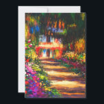 Monet Garden at Giverny Save The Date<br><div class="desc">Card featuring Claude Monet’s oil painting Pathway in Monet's Garden at Giverny (1902). A beautiful path of pink,  white,  and red flowers. Peaceful nature impressionism with lovely flowers and scenic landscape. A great Monet gift for fans of impressionism and French art.</div>
