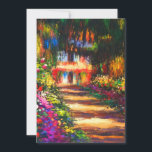 Monet Garden at Giverny Save The Date<br><div class="desc">Card featuring Claude Monet’s oil painting Pathway in Monet's Garden at Giverny (1902). A beautiful path of pink,  white,  and red flowers. Peaceful nature impressionism with lovely flowers and scenic landscape. A great Monet gift for fans of impressionism and French art.</div>