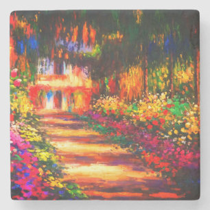 Monet Garden at Giverny Stone Coaster