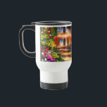 Monet Garden at Giverny Travel Mug<br><div class="desc">Travel Mug featuring Claude Monet’s oil painting Pathway in Monet's Garden at Giverny (1902). A beautiful path of pink,  white,  and red flowers. Peaceful nature impressionism with lovely flowers and scenic landscape. A great Monet gift for fans of impressionism and French art.</div>