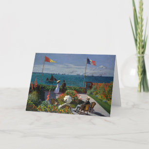 Monet Garden at Sainte-Adresse Painting Card