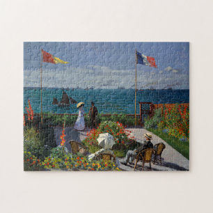 Monet Garden at Sainte-Adresse Painting Jigsaw Puzzle