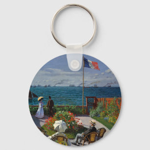 Monet Garden at Sainte-Adresse Painting Key Ring