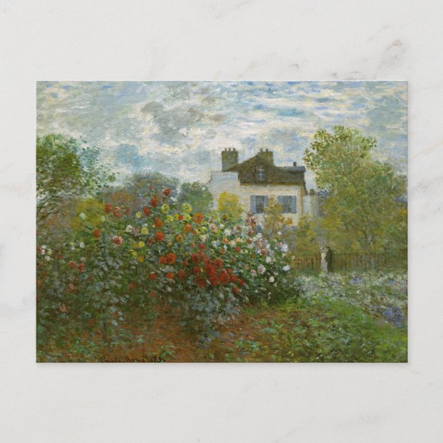 Monet Garden in Argenteuil Fine Art Postcard (Front)