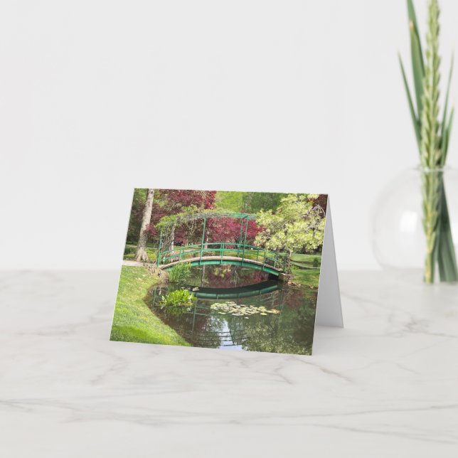 Monet Garden Pond Lily Pad Gibbs Garden Photograph Thank You Card (Front)
