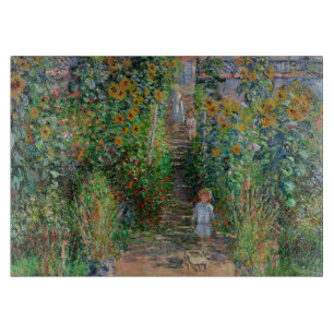 Monet Garden Vetheuil Impressionim Flower Painting Cutting Board