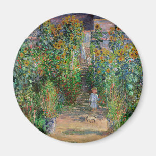 Monet Garden Vetheuil Impressionim Flower Painting Magnet