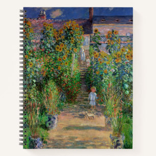 Monet Garden Vetheuil Impressionim Flower Painting Notebook