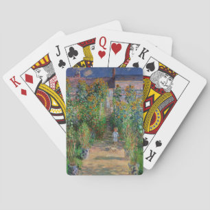 Monet Garden Vetheuil Impressionim Flower Painting Playing Cards