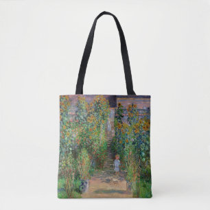 Monet Garden Vetheuil Impressionim Flower Painting Tote Bag