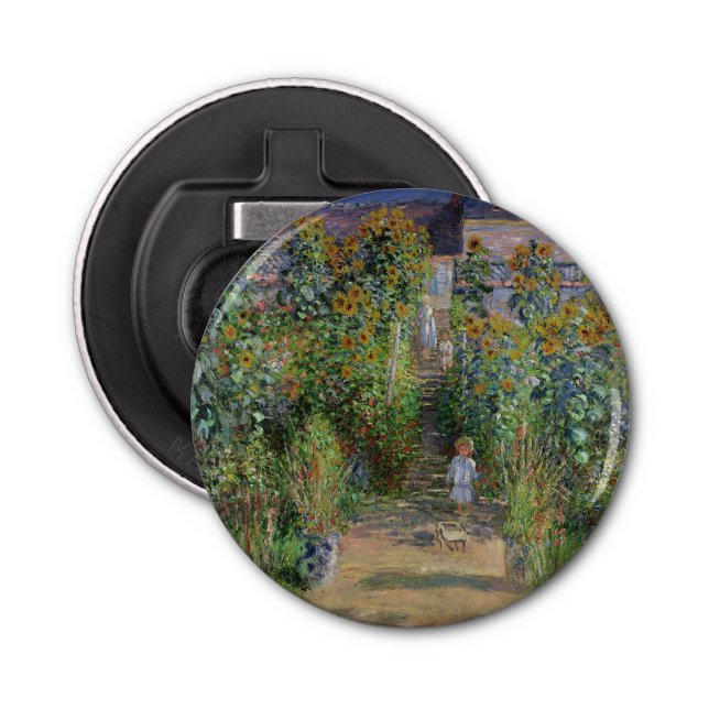 Monet Garden Vetheuil Impressionim Painting Bottle Opener (Front)
