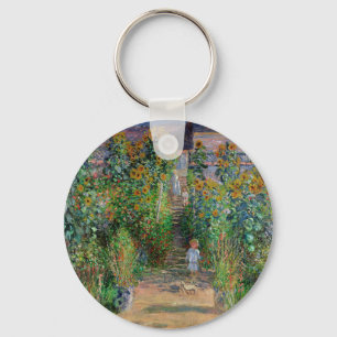 Monet Garden Vetheuil Impressionim Painting Key Ring
