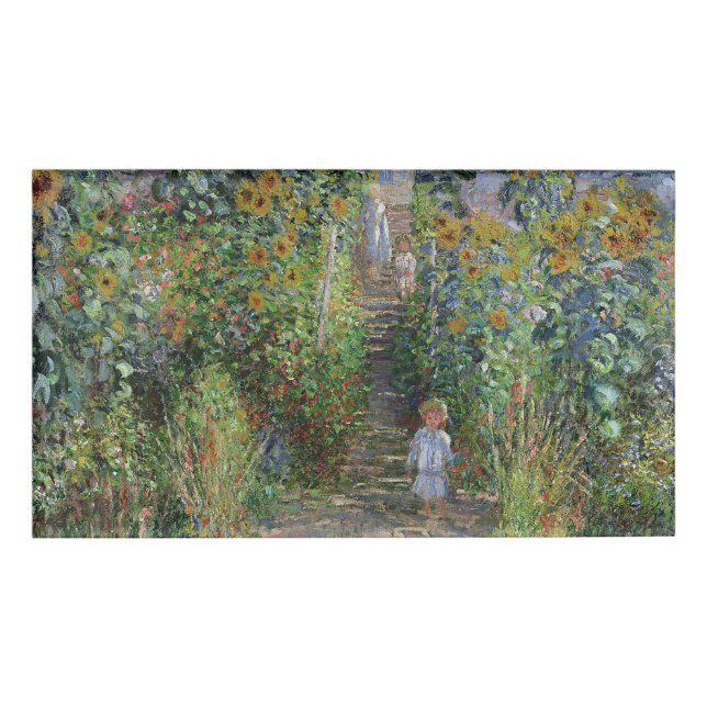 Monet Garden Vetheuil Impressionim Painting Name Tag (Front)