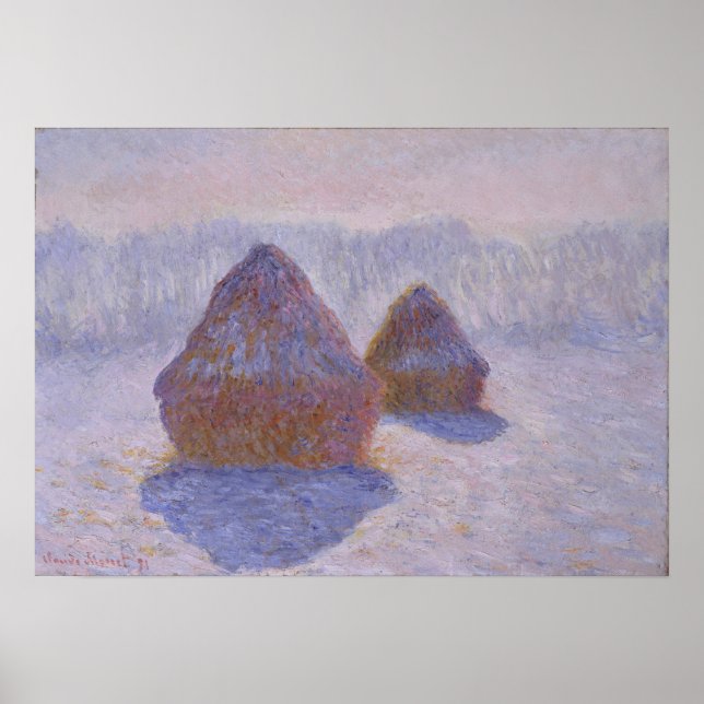 Monet - Haystacks (Effect Of Snow and Sun) 1891 Poster (Front)