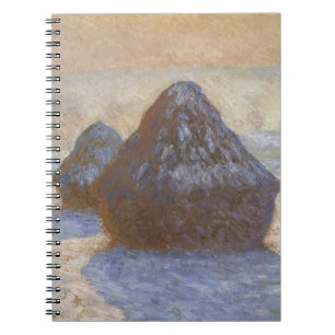 Monet Haystacks in Winter Spiral Notebook