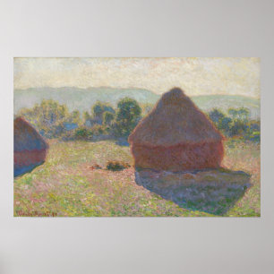 Monet - Haystacks Midday Poster