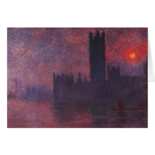 Monet Houses of Parliament at Sunset Greeting Card