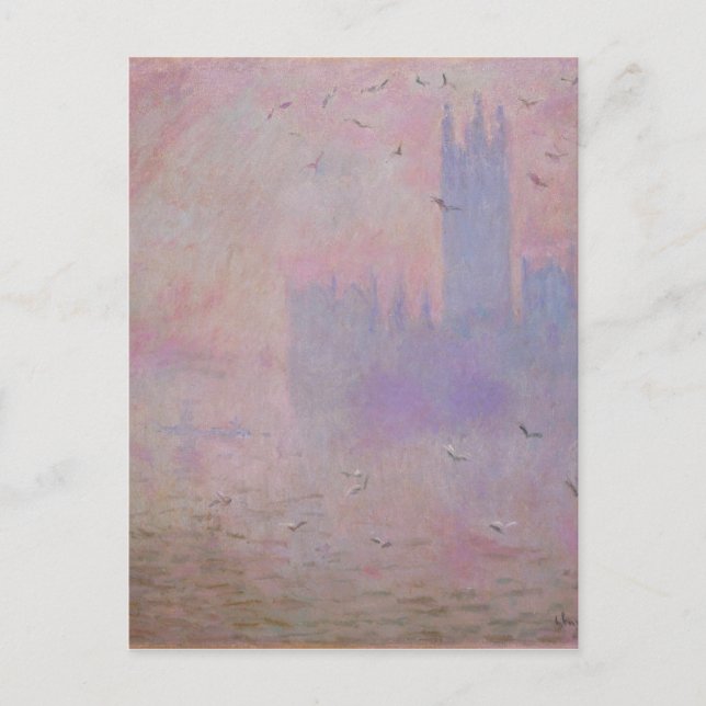 Monet - Houses of Parliament, Seagulls Postcard (Front)