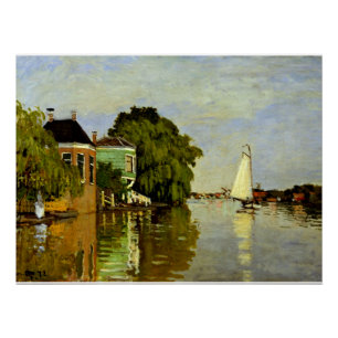 Monet - Houses on the Achterzaan Poster