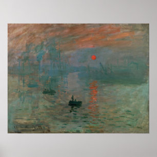 Monet - Impression, Sunrise 1872 Poster