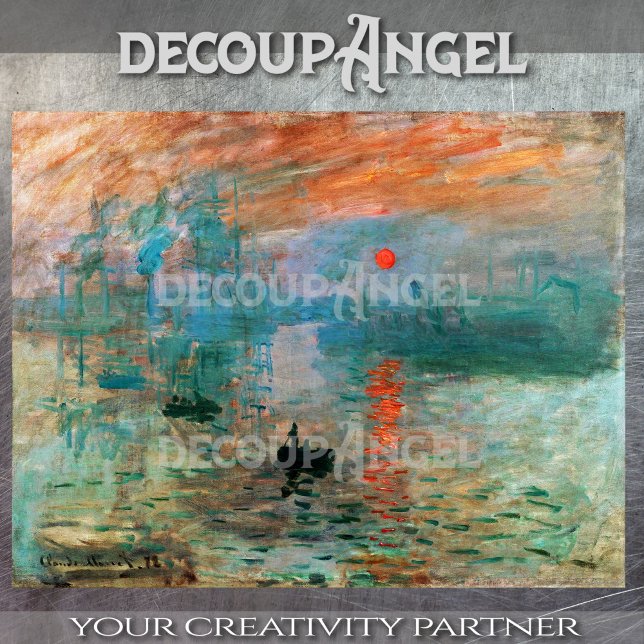 Monet- Impression, Sunrise Decoupage Tissue Paper (Creator Uploaded)