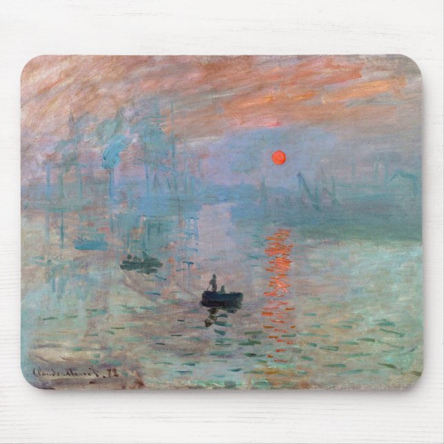 Monet , “ Impression, Sunrise ” Mouse Mat (Front)
