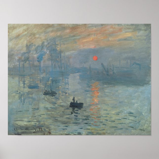 Monet, Impression, Sunrise Poster (Front)