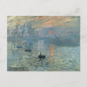Monet Impression Sunrise Soleil Levant Painting Holiday Postcard