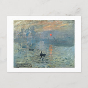 Monet Impression Sunrise Soleil Levant Painting Holiday Postcard