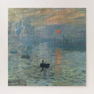 Monet Impression Sunrise Soleil Levant Painting Jigsaw Puzzle