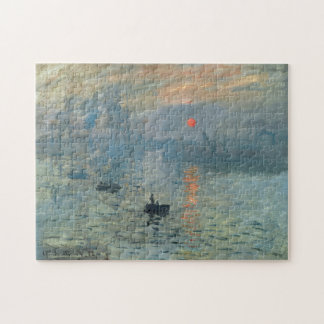Monet Impression Sunrise Soleil Levant Painting Jigsaw Puzzle