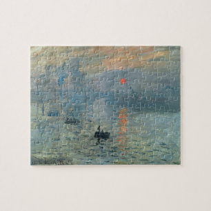 Monet Impression Sunrise Soleil Levant Painting Jigsaw Puzzle