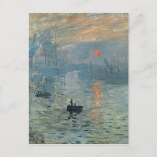 Monet Impression Sunrise Soleil Levant Painting Postcard