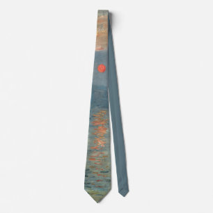 Monet Impression Sunrise Soleil Levant Painting Tie