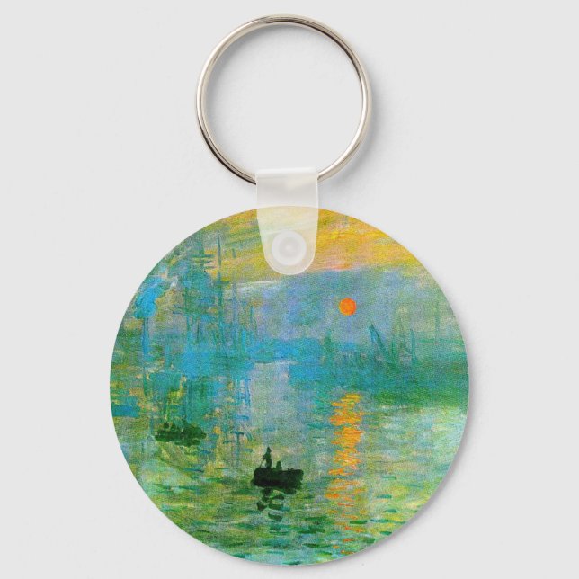 Monet Impressionism Sunrise Key Chain (Front)