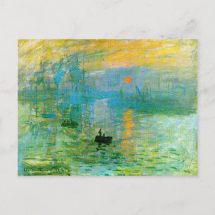 Monet Impressionism Sunrise Postcard