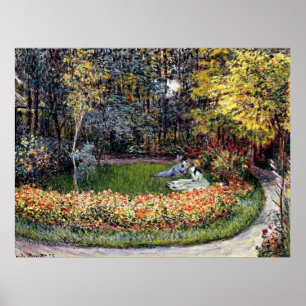 Monet - In the Garden, famous painting Poster