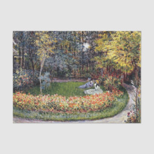 Monet - In the Garden, famous painting Tissue Paper