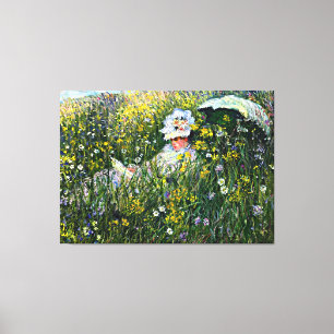 Monet - In the Meadow Canvas Print