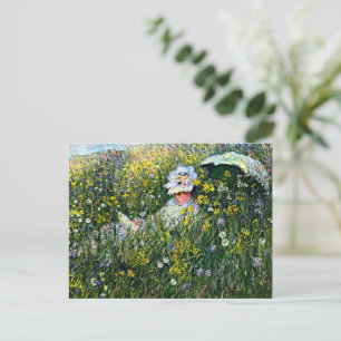 Monet - In the Meadow Postcard