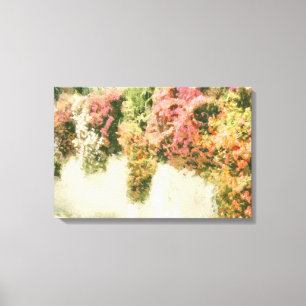 Monet Inspired Floral Wall of Flowers Canvas Print