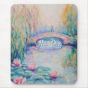 Monet Inspired Water Lillies and Bridge Mouse Mat