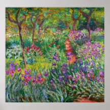 Monet Iris Garden at Giverny Poster