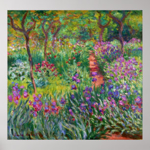 Monet Iris Garden at Giverny Poster