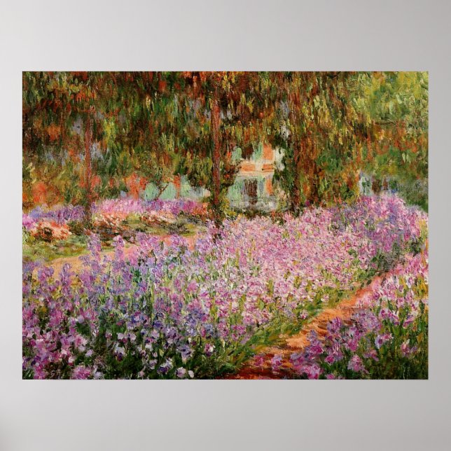Monet - Irises in Monet's Garden Poster (Front)